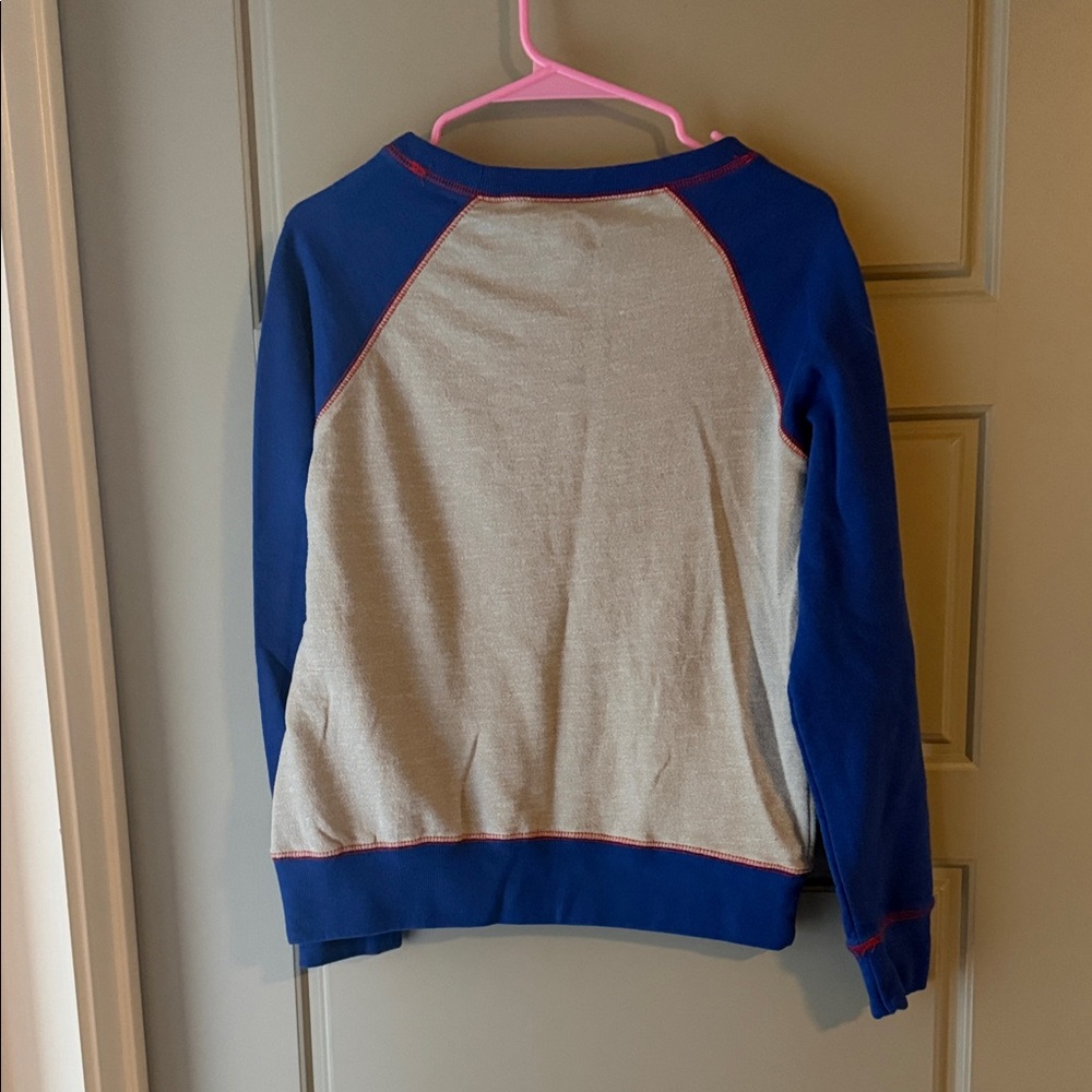 Majestic Blue and Cream NY Giants Crew Sweatshirt - Picture 2 of 3